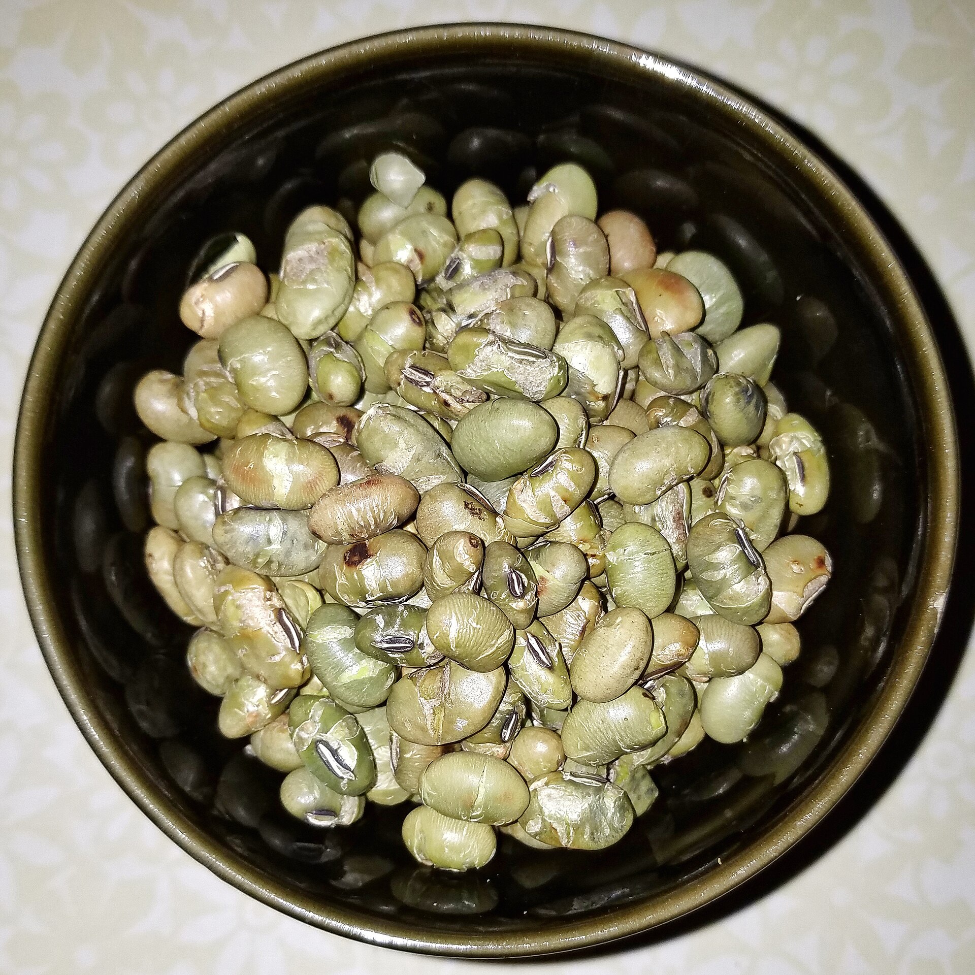 ถั่วเหลืองอบแห้ง (Dry-Roasted Soybeans) — 10 อันดับอาหารธรรมชาติที่มีปริมาณโปรตีนสูงที่สุดต่อน้ำหนัก 100 กรัม