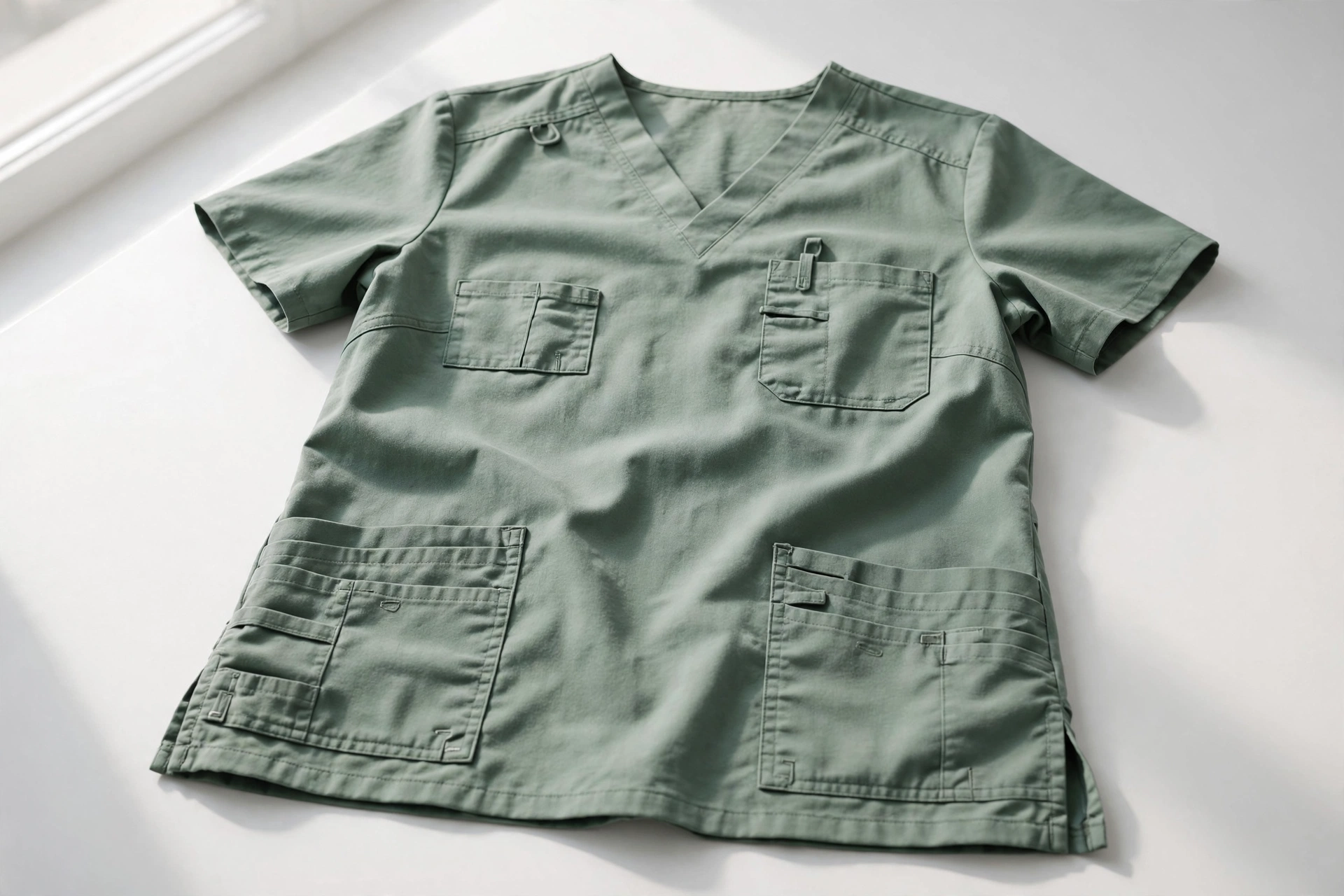 เสื้อสครับและเสื้อปฏิบัติการกึ่งสปอร์ต (Athleisure Scrubs & Technical Tops) — 10 ทรงเสื้อและแพทเทิร์นยอดนิยมสำหรับการสั่งผลิตเสื้อผ้าแฟชั่นและยูนิฟอร์มองค์กรปี 2026