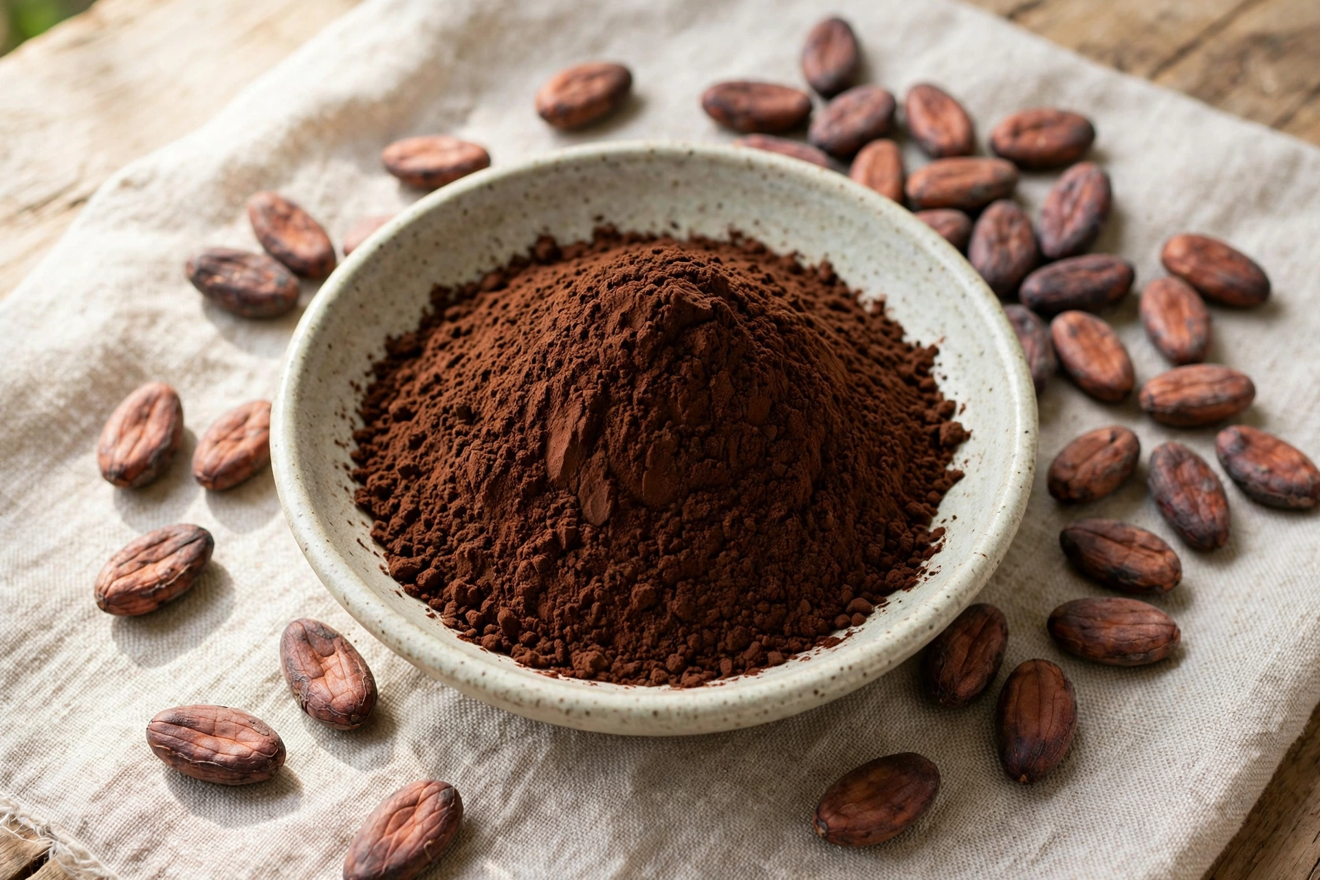 ผงโกโก้แท้ไม่หวาน (Unsweetened Cocoa Powder) — 10 อันดับอาหารธรรมชาติที่มีปริมาณโพแทสเซียมสูงที่สุดต่อ 100 กรัม