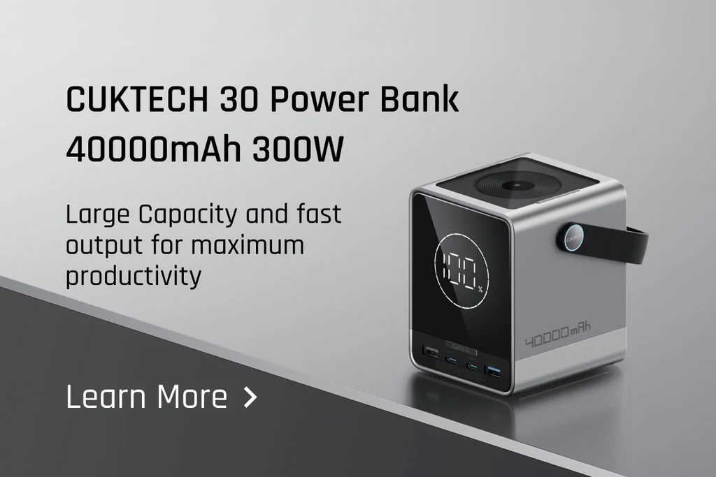 CUKTECH No. 30 Power Bank — 10 อันดับแบตเตอรี่สำรองพกพา (Power Bank) ความเร็วการจ่ายไฟสูงสุดที่วางจำหน่ายในไทย ปี 2026