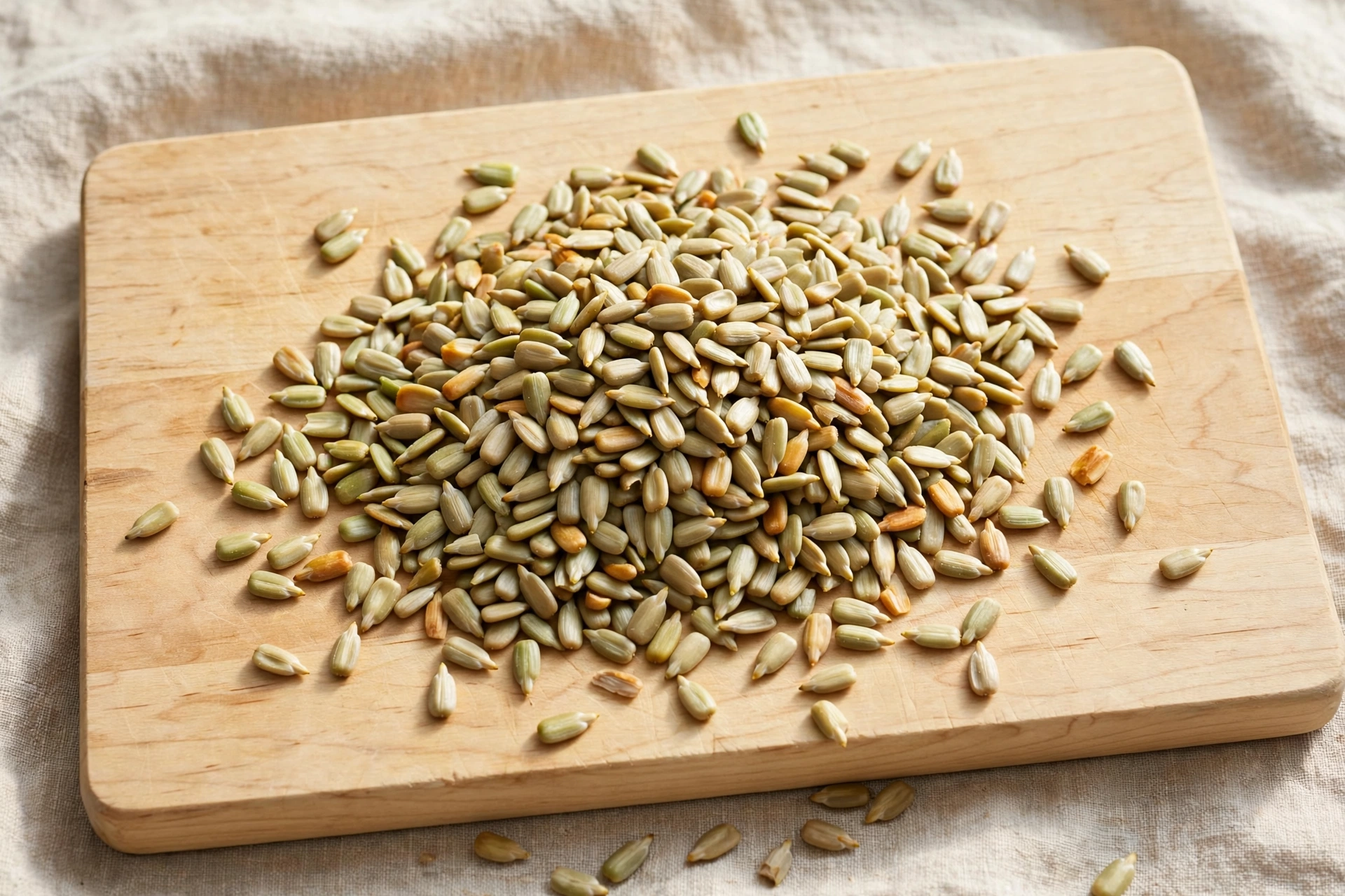 เมล็ดทานตะวันอบ (Roasted Sunflower Seeds) — 10 อันดับอาหารธรรมชาติที่มีแมกนีเซียมสูงที่สุดต่อ 100 กรัม เสริมการนอนหลับลึกและผ่อนคลายกล้ามเนื้อ