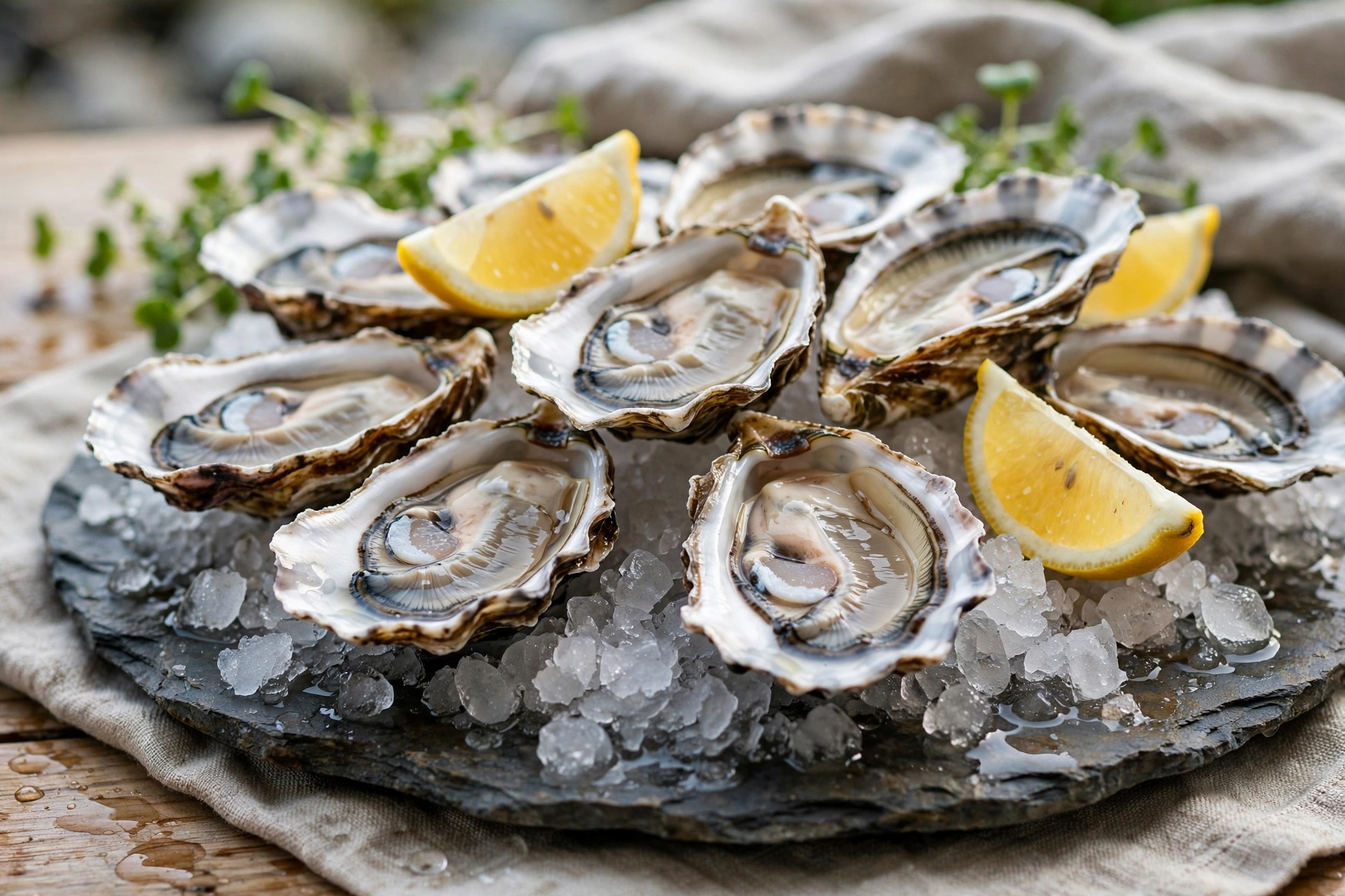 หอยนางรม (Oysters) — 10 อันดับอาหารธรรมชาติที่มีปริมาณสังกะสี (Zinc) สูงที่สุดต่อ 100 กรัม เสริมภูมิคุ้มกันและปรับสมดุลร่างกาย