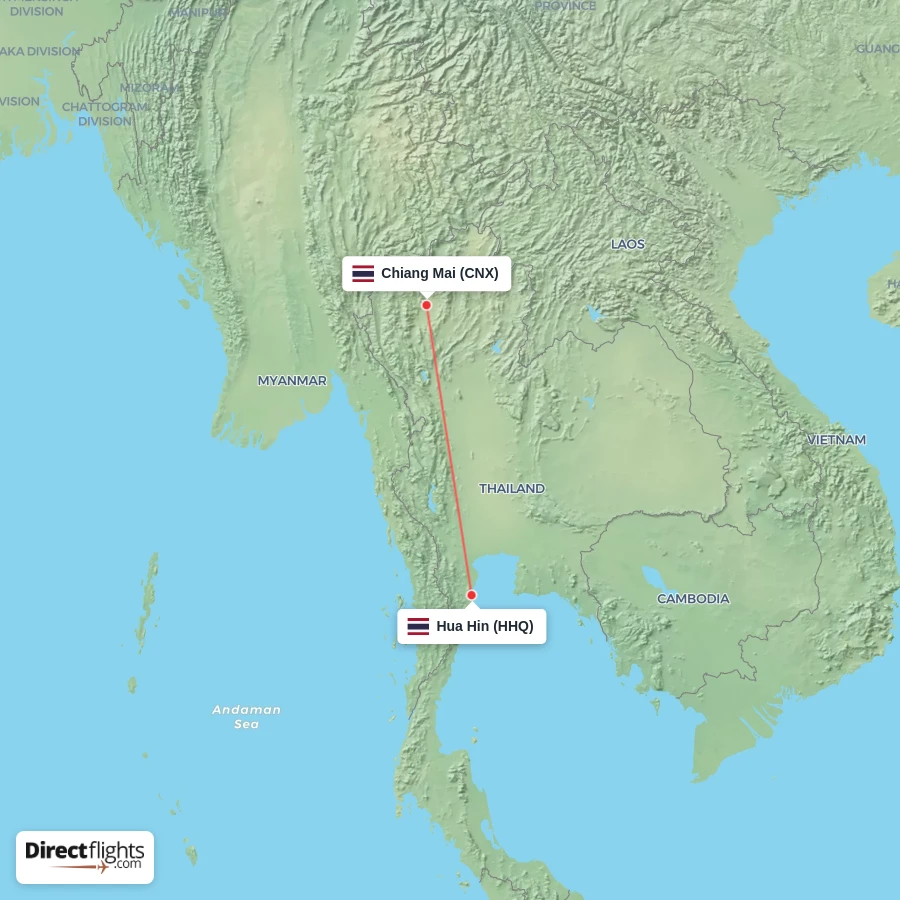 เชียงใหม่ (CNX) – หัวหิน (HHQ) — 10 เส้นทางบินตรงข้ามภาคและเชื่อมเมืองรองในไทย ยอดนิยมปี 2569 ปลดล็อกการท่องเที่ยวสะดวกสบายไม่ต้องต่อเครื่อง