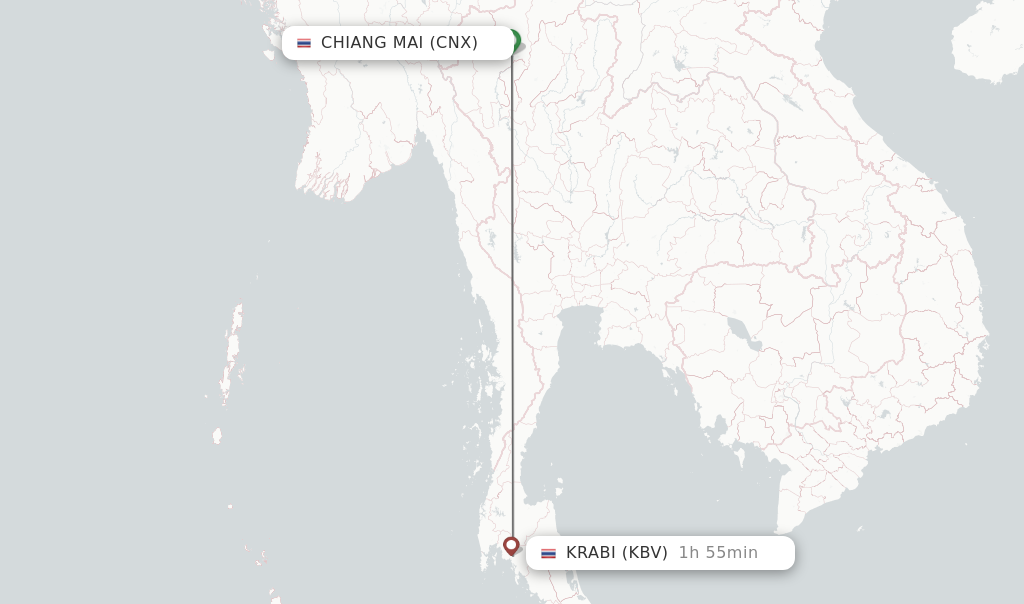 เชียงใหม่ (CNX) – กระบี่ (KBV) — 10 เส้นทางบินตรงข้ามภาคและเชื่อมเมืองรองในไทย ยอดนิยมปี 2569 ปลดล็อกการท่องเที่ยวสะดวกสบายไม่ต้องต่อเครื่อง