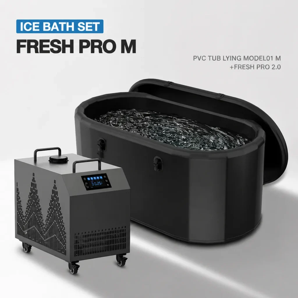 ถังแช่น้ำเย็นฟื้นฟูร่างกายระบบทำความเย็นในตัว (Home Cold Plunge Tub with Chiller) — 10 นวัตกรรมอุปกรณ์ฟื้นฟูกล้ามเนื้อและบำบัดร่างกายที่บ้าน ยอดนิยมปี 2026